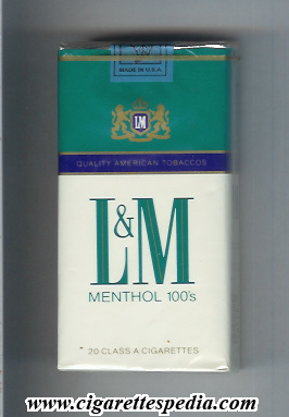 l m quality american tobaccos menthol l 20 s usa