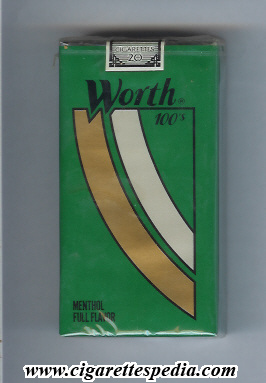 worth menthol full flavor l 20 s usa