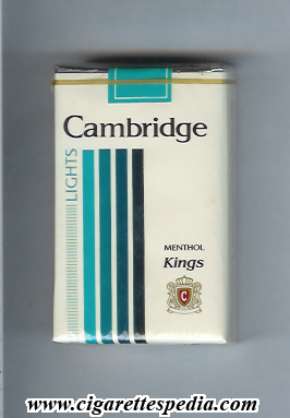 cambridge american version lights menthol ks 20 s usa