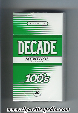 decade menthol flavor l 20 h usa