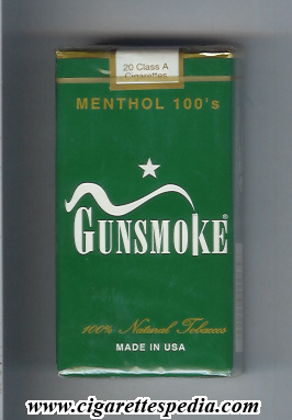 gunsmoke menthol l 20 s usa