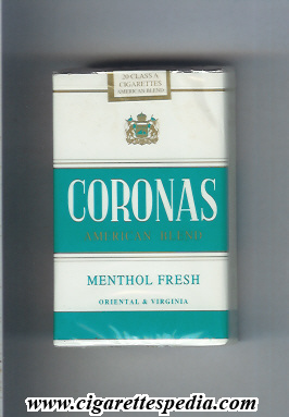 File:Coronas american blend menthol fresh ks 20 s usa spain.jpg
