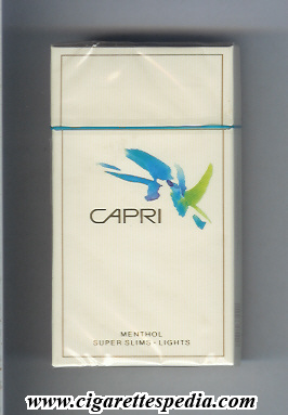 capri american version menthol lights l 20 h usa