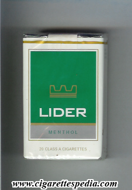 lider guatemalian version menthol ks 20 s guatemala