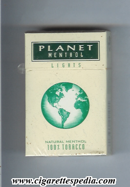 planet menthol lights ks 20 h usa
