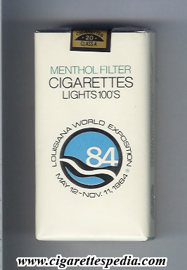 84 louisiana word exposition menthol lights l 20 s usa