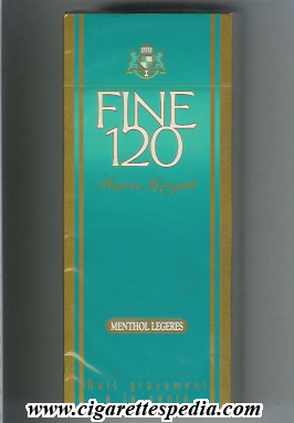 fine super lenght menthol legeres sl 20 h france