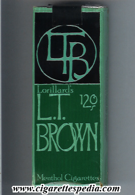 l t brown menthol sl 20 s usa