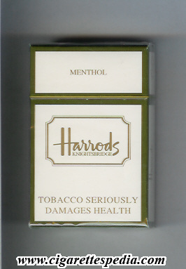 harrods knightsbridge menthol ks 20 h england
