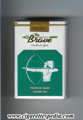 the brave menthol lights premium blend ks 20 s paraguay