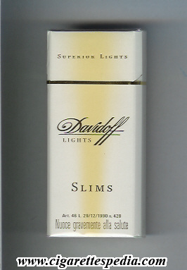davidoff lights superior lights slims l 20 h germany