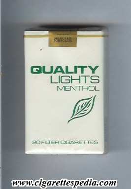 quality lights menthol ks 20 s usa