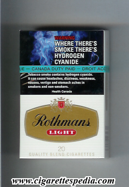 rothmans english version light ks 20 h canada