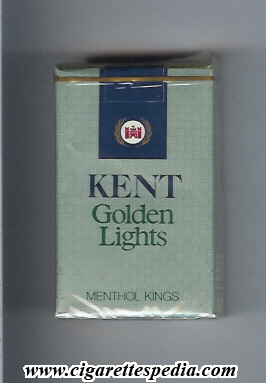 kent golden lights menthol ks 20 s usa