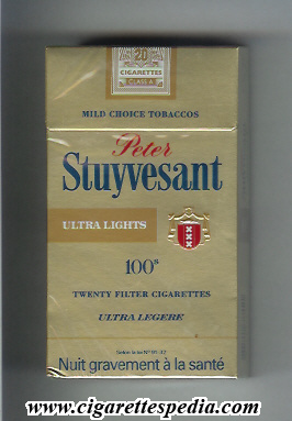 peter stuyvesant ultra lights l 20 h gold holland