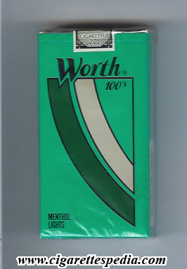 worth menthol lights l 20 s usa
