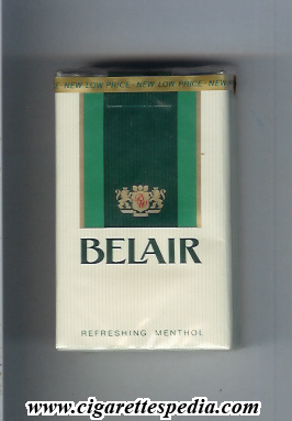belair design 2 refreshing menthol ks 20 s usa