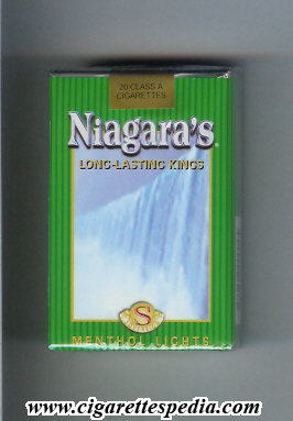 niagara s menthol lights ks 20 s usa