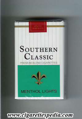 southern classic paraguayan version menthol lights ks 20 s paraguay