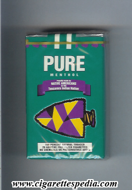 pure with abstract picture menthol ks 20 s usa
