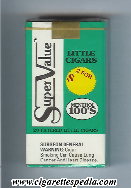 super value menthol little cigars l 20 s usa