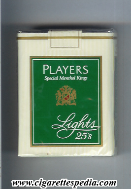 players colour design special menthol lights ks 25 s usa
