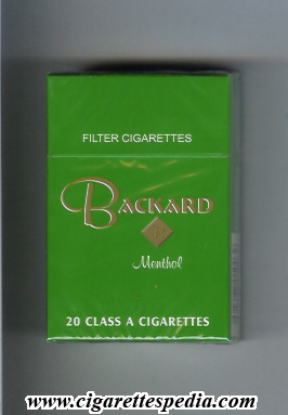 backard menthol ks 20 h colombia england