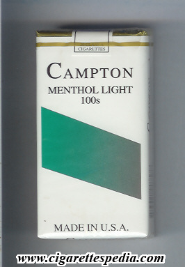 campton menthol light l 20 s usa