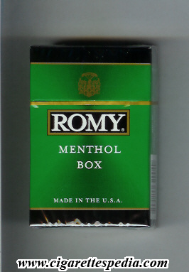 romy menthol ks 20 h usa
