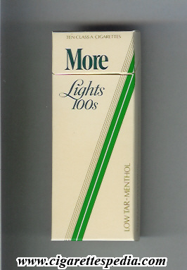 more lights menthol l 10 h yellow green usa