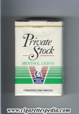 private stock design 1 menthol lights ks 20 s usa