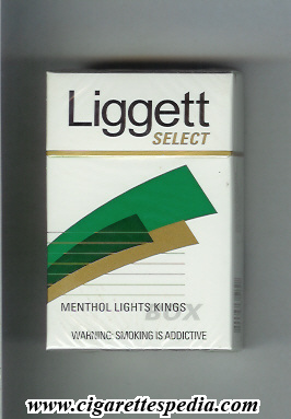 liggett select light design menthol lights ks 20 h usa