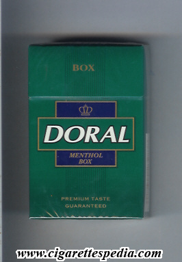 doral premium taste guaranteed menthol ks 20 h usa