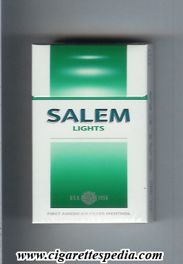 salem usa 1956 lights menthol ks 20 h usa