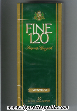 fine super lenght menthol sl 20 h france