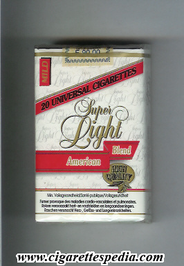 super light american blend mild ks 20 s belgium