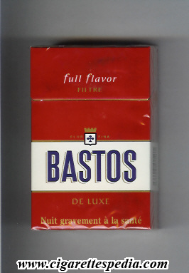 bastos full flavor de luxe filtre ks 20 h belgium
