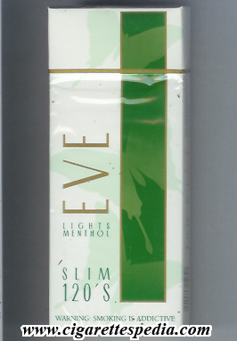 eve vertical name lights menthol slim sl 20 h usa