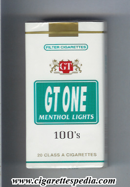 gt one menthol lights l 20 s colombia usa