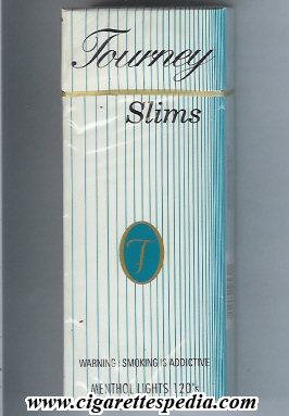tourney slims menthol lights sl 20 h usa