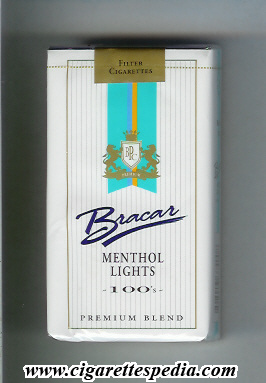bracar menthol lights premium blend l 20 s india