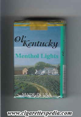 ol kentucky menthol lights ks 20 s usa