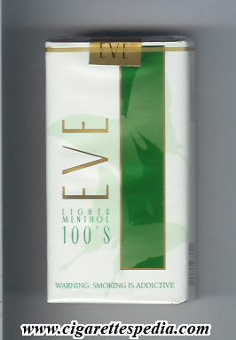 eve vertical name lights menthol l 20 s usa