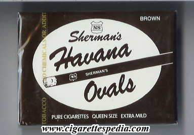 sherman s havana ovals brown s 20 b usa