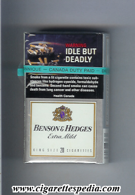 benson hedges extra mild ks 20 h canada