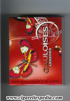 gauloises collection design with butterfly legeres ks 30 h france