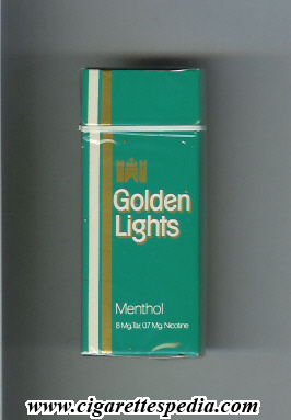 golden lights menthol ks 4 h green usa