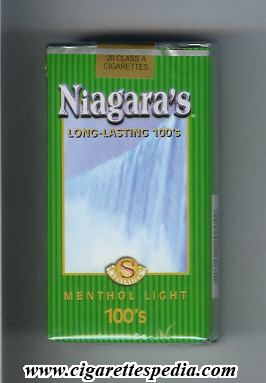niagara s menthol light l 20 s usa