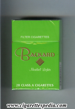 backard menthol lights ks 20 h colombia england