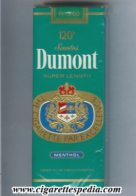 dumont santos menthol sl 20 s usa